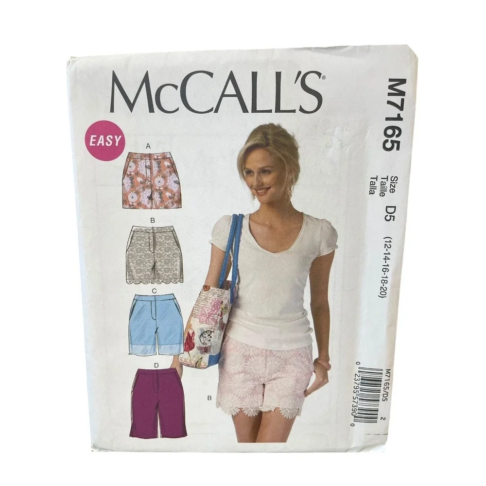 McCALL'S M7165 Misses' Shorts Pattern Size 12-20‎ Easy Sewing